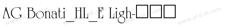 AG Bonati_HL_E Ligh字体转换